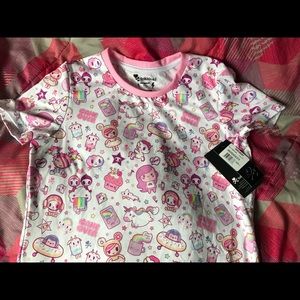 Tokidoki x cupquake all over print shirt
